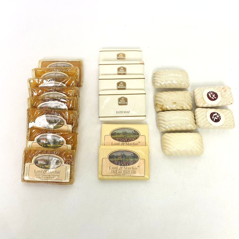 Vintage Hotel Soap Lot Best Western, Lord and Mayfair Bath Face and Body Bar
